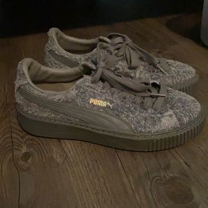 PUMA fuzzy sneakers
